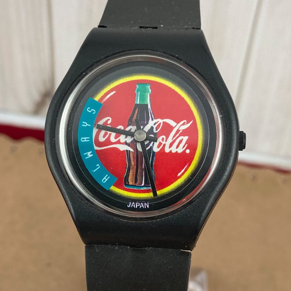 Vintage Very Cool Rotating Always Coca Cola Watch